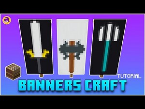 How to Craft Banners "Weapon" (pt 1) - Minecraft tutorial