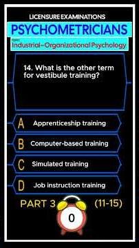 INDUSTRIAL ORGANIZATIONAL PSYCHOLOGY 3 (11-15)