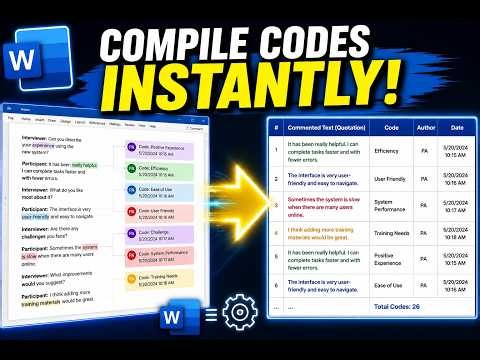 How to Compile Qualitative Codes in Microsoft Word Automatically (Save Hours!)
