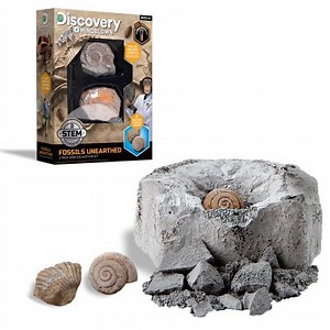 Discovery #Mindblown Fossil Unearthed 2-Pack Mini Excavation Kit for Children and Elementary School, 5-Pieces