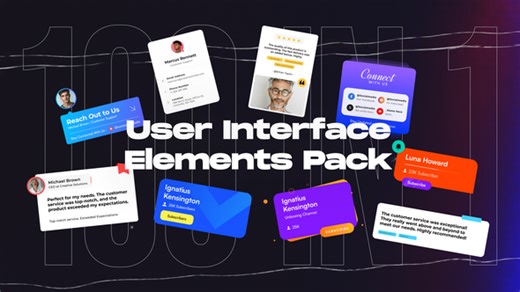 100 User Interface Elements Pack