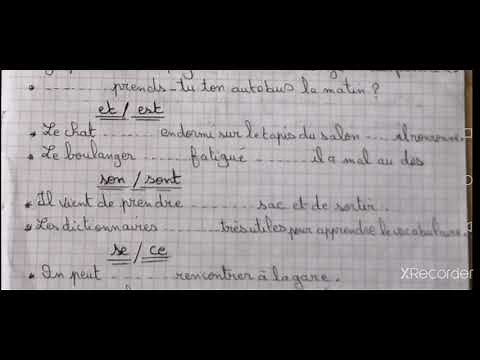Des exercices d'orthographe et lexique pour les préparations de l'examen normalisé 6ème année
