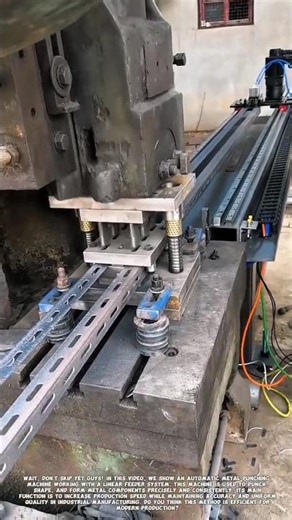 Automatic Metal Punching Machine with Linear Feeder | Industrial Manufacturing Process.