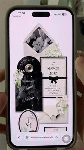 Stunning Wedding Website with Dream Song