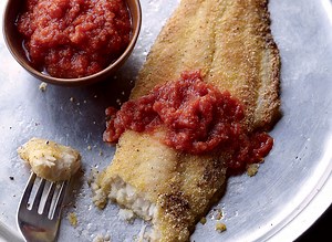 Southern-Style Cornmeal Catfish With Tomato Gravy Recipe