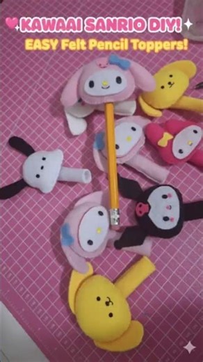 easy felt pencil toppers🪄 #diy #handmade #shorts