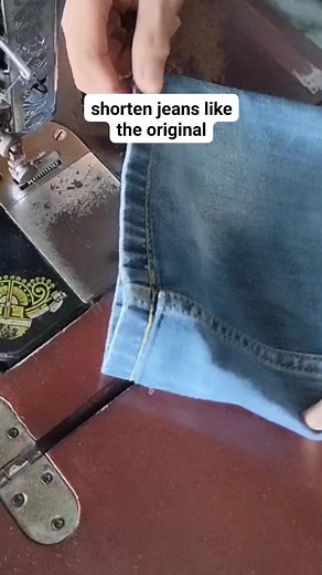 shorten jeans like the original #sewing #sewingtips #sewingtriks #sewingtutorial | RUDI Tailor