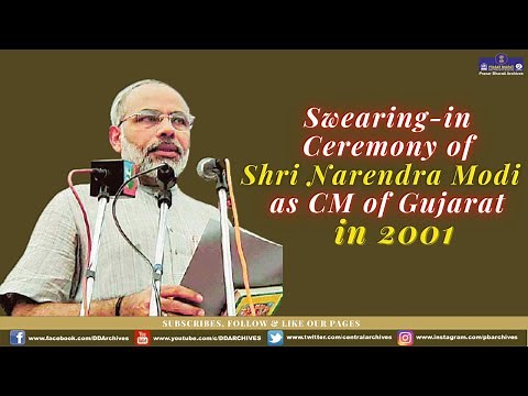 2001 - Narendra Modi takes oath as Gujarat CM for first time