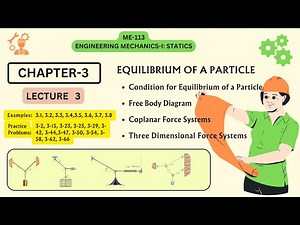EQUILIBRIUM OF A PARTICLE | Lecture 13 | Condition for Equilibrium of a Particle #Equilibrium