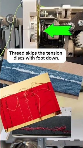 Sewing machine looping thread underneath? Bird’s nest under fabric? 😬 Watch this!