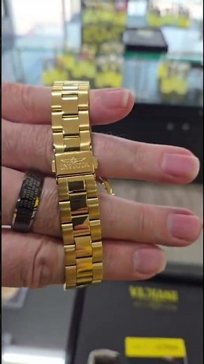 Invicta Elite Diamond 0.41 Carat Diamond Unisex Watch w/ Mother of Pearl Dial - 38mm, Gold (48783)