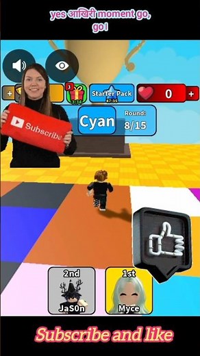 I ALMOS FELL! (Roblox Color Block Challenge) 🏃‍♂️💨 #roblox #yt #shorts