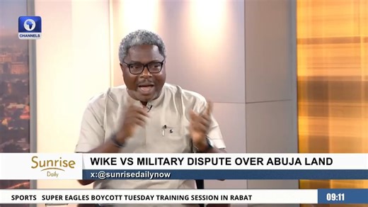 392K views · 5.9K reactions | Wike Vs. Military Land Dispute: The former Chief of Naval Staff, Vice Admiral Awwal Gambo (retd.) was scammed. Instead of him to come out and seek help, he resolved to using military might. - Lere Olayinka, SSA Publicity & Comms. To FCT Minister #SunriseDaily #CTVTweets | Channels Television | Facebook