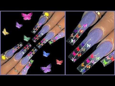 Polygel Tips & Tricks for Beginners! 🦋 Butterfly Ombré Glitter Nails
