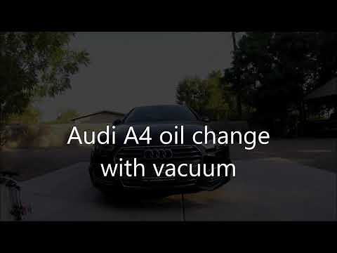 Audi A4 Oil Change using vacuum pump