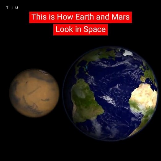 AMAZING EARTH vs MARS SIZE COMPARISON #universesizecomparison #universe #space #mars #earth #shorts