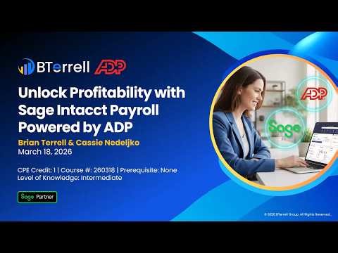 Unlock Profitability with Sage Intacct Payroll Powered by ADP