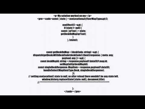 ReactJS: How to clear state values from useLocation after page reload