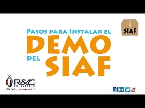 Pasos para instalar el DEMO del SIAF