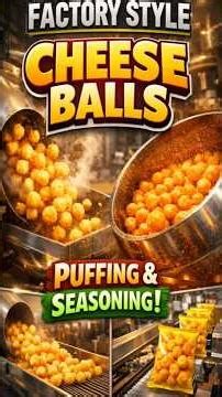 🔥 Factory Style Cheese Balls Making | Puffing & Seasoning Process 😍