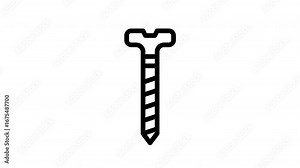 screw minimalist stroke animation