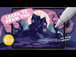 You Can Draw This Haunted House in PROCREATE - Step by Step Procreate Halloween Tutorial
