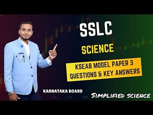 SSLC Science Model Paper 3 Key Answers 2024-25 | Karnataka Board | Complete Solutions | Shah Sir