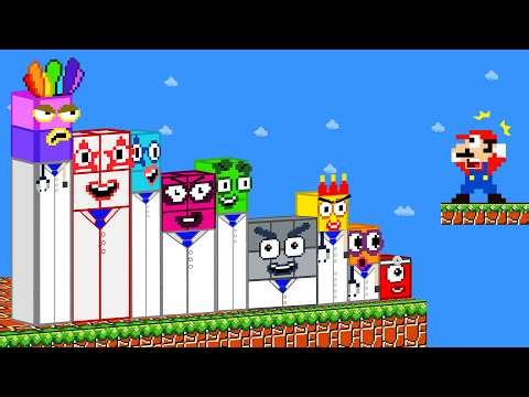 Mario vs All Dr Numbers Phase 1-7 on the Biggest Zombie Maze | Game Animation