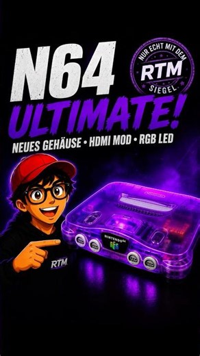 N64 in Atomic Purple – HDMI Mod and RGB LED