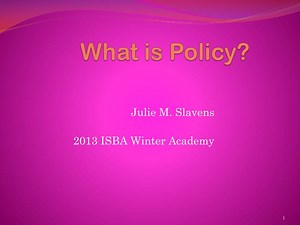 What is Policy? - SlideServe