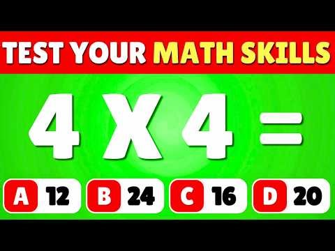 Pass This Maths Quiz Challenge! 50 Questions from Easy to Impossible 🧠🔥