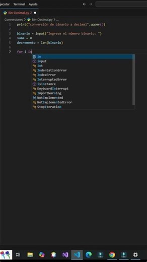 ¿Cómo convertir Binario a Decimal en Python? 💻 #programacion #aprenderprogramación #python