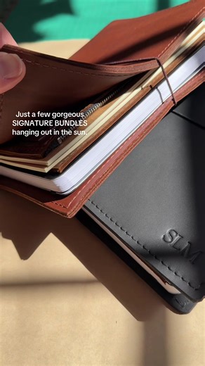 Two Signature Bundles. Blacksmith and Brumby notebooks paired with a Worn Saddle Leather Companion — a combination that feels timeless, grounded, and quietly striking. This little video shows what photos never quite capture… the depth of the leather, the detailed stitching, the way the colours shift in the light and soften with touch. It’s full-grain leather at its best — strong, rich, and made to age beautifully. Simple. Practical. Simply stunning.