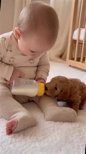 🎶 Dance With My Doggo 💃🐶 The baby starts dancing, and the dog joins in like a pro! 🕺💞 #babydance | Little Miracles Moments
