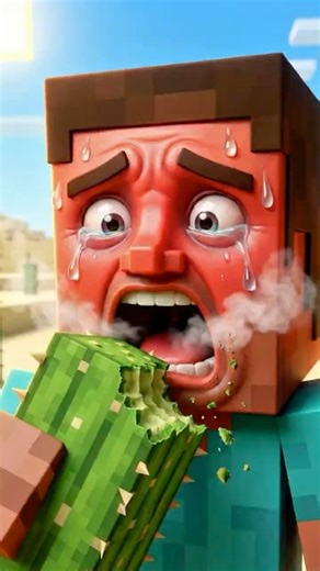 Realistic Minecraft: CACTUS MUKBANG 🏜️🌵 #minecraft