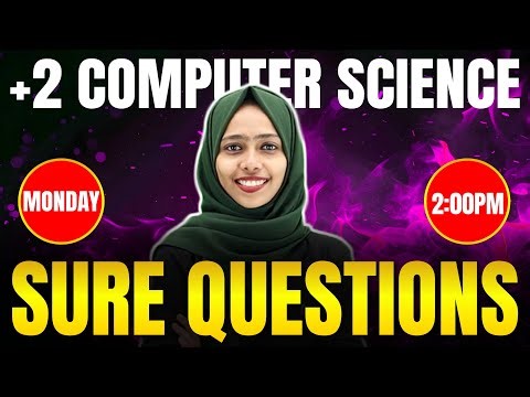 Plus Two Computer Science Christmas Exam | Sure Questions | Exam Winner
