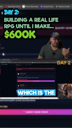 Day2 Building a real life RPG until i get to $600k