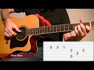 Como Tocar Para Elisa En Guitarra Acústica Fingerstyle!: Tutorial Rápido Con Tab TCDG