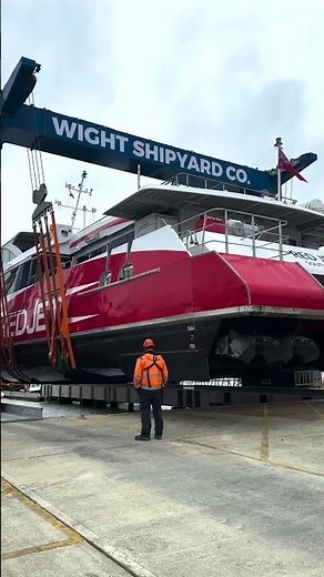 Red Jet 6 on dry dock | Red Funnel Ferry #marinelife #behindthescenes