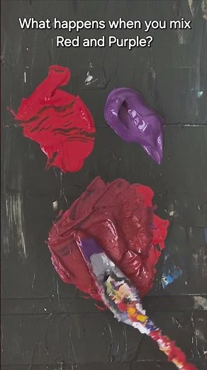 What Happens When You Mix Red and Purple? #burgundy #colormixing #satisfying