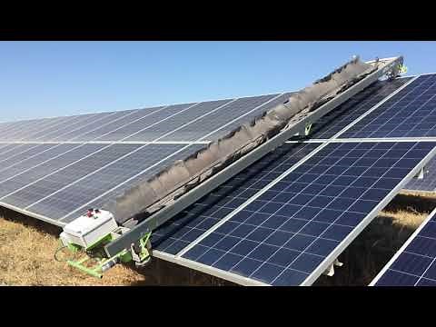 LOTUS P4000 Solar panel cleaning robot at Bhadla solar park