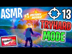 ASMR Gaming 😴 Fortnite Tryhard Mode Win! Relaxing Gum Chewing 🎮🎧 Controller Sounds + Whispering 💤