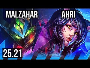 MALZAHAR vs AHRI (MID) | Legendary | KR Master | 25.21