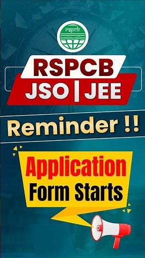 RSPCB JSO/JEE Online Form 2025 | Complete Form Filling Guide | RSPCB JSO/JEE 2025 Apply Online Now