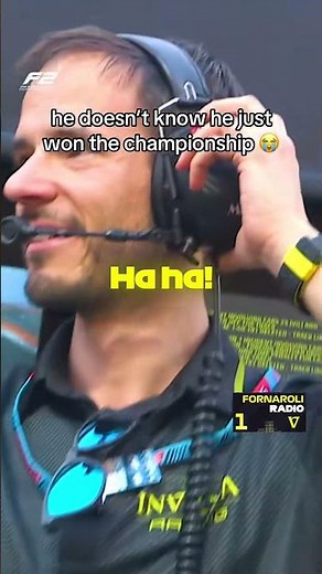 "Really? Are you sure?" F2 Champ Fornaroli's Priceless Reaction! #f1