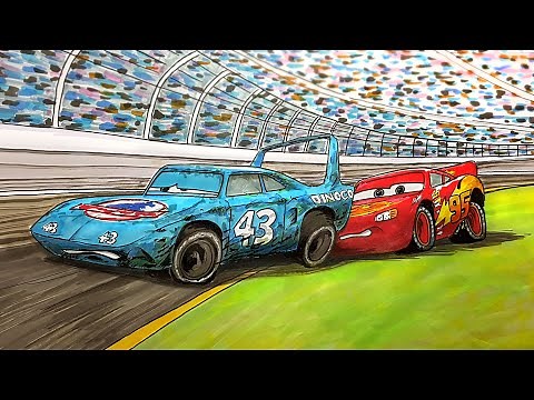 CARS Lightning McQueen Helps The King . Drawing and Coloring Pages | Tim Tim TV