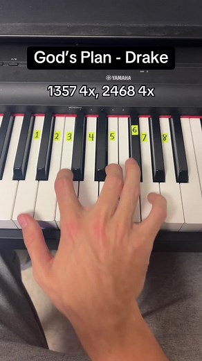 God’s Plan - Drake Easy Piano Tutorial #piano #fyp #pianotutorial #tutorial #music #drake #godsplan