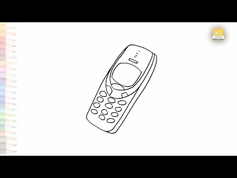 Nokia mobile phone drawing | Easy drawing tutorials | How to draw A Mobile phone step by step