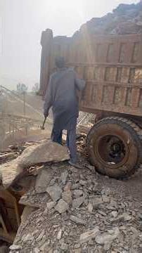 💪 How a 10-Ton Boulder Reached the Stone Crusher — Incredible Work! #stonecrusher