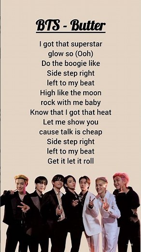 BTS - Butter Lyrics #bts #butter #btsbutter #btsbutterlyrics #shortsfeed #kpop #btsarmy#butterlyrics